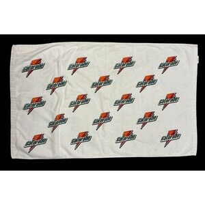 Vintage Gatorade Sports Gym Towel Spell Out Double Side Orange Red Bolt McArthur